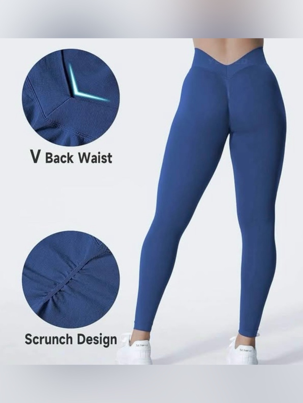 High-Waist Yoga Workout Pant Leggings size s steel blue